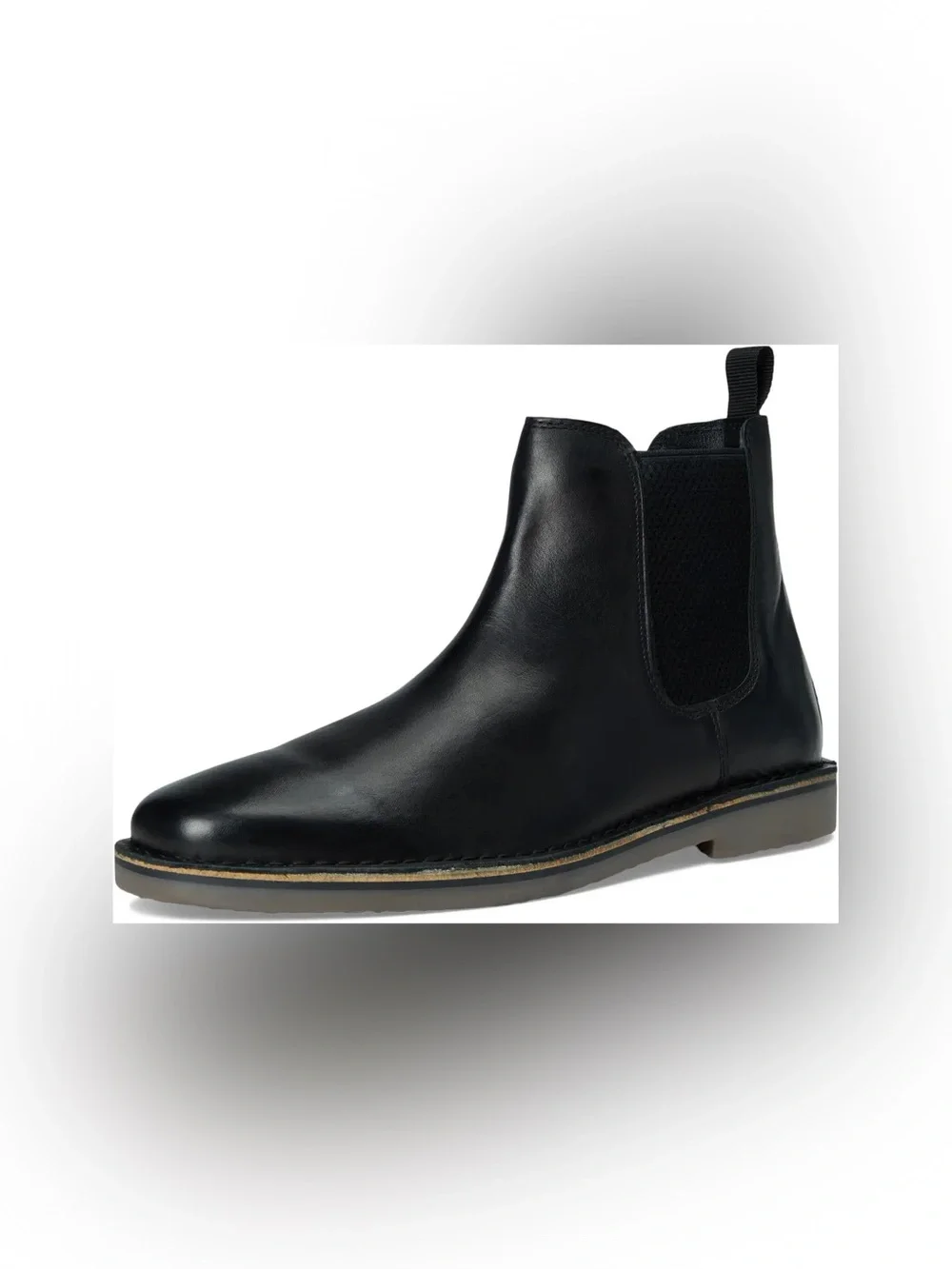 Men’s Steve Madden Black Leather Hatford Boots in Black